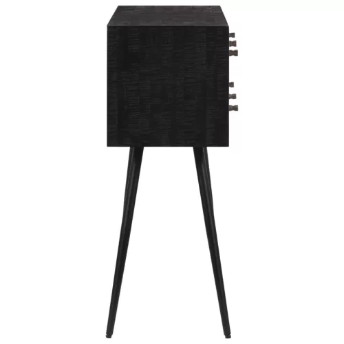 Tömör újrahasznosított tíkfa tálalóasztal fiókkal 116x30x76 cm
