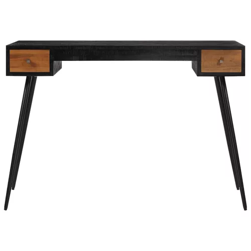 Tömör újrahasznosított tíkfa íróasztal 117 x 56,5 x 75 cm