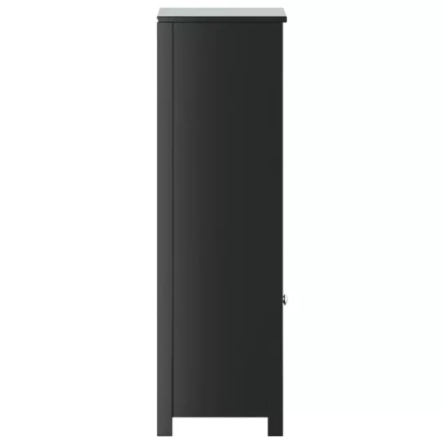 BERG fekete tömör fenyőfa fürdőszobaszekrény 40 x 34 x 110 cm
