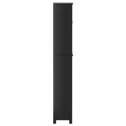 BERG fekete tömör fa WC feletti tároló 60 x 27 x 164,5 cm