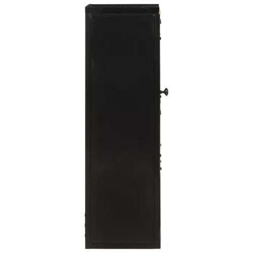 Vas és tömör mangófa fürdőszobai szekrény 40 x 27 x 90 cm