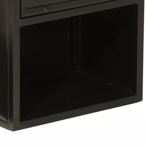 Vas és tömör mangófa fürdőszobai szekrény 40 x 27 x 90 cm