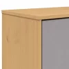 OLDEN szürke és barna tömör fenyőfa cipőszekrény 55x35x120 cm