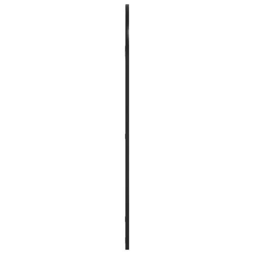 Fekete ívelt vas fali tükör 50 x 100 cm