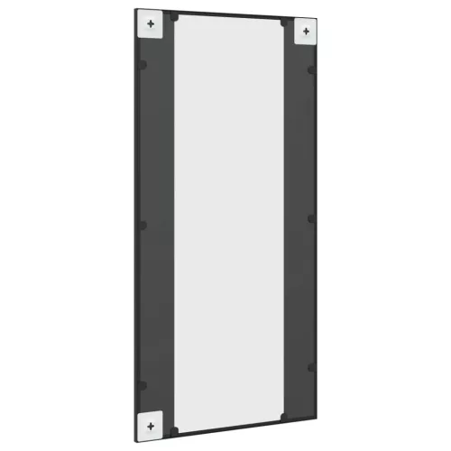 Fekete téglalap alakú vas fali tükör 50 x 100 cm