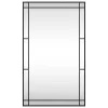Fekete téglalap alakú vas fali tükör 60 x 100 cm