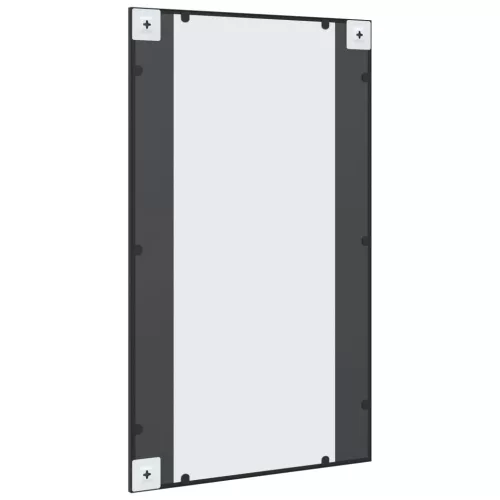Fekete téglalap alakú vas fali tükör 60 x 100 cm