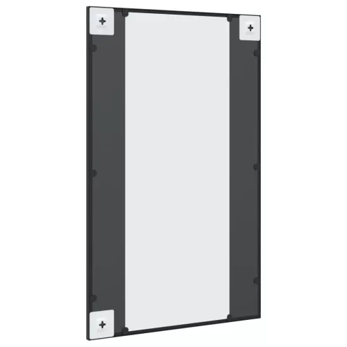 Fekete téglalap alakú vas fali tükör 50 x 80 cm