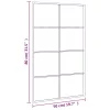 Fekete téglalap alakú vas fali tükör 50 x 80 cm