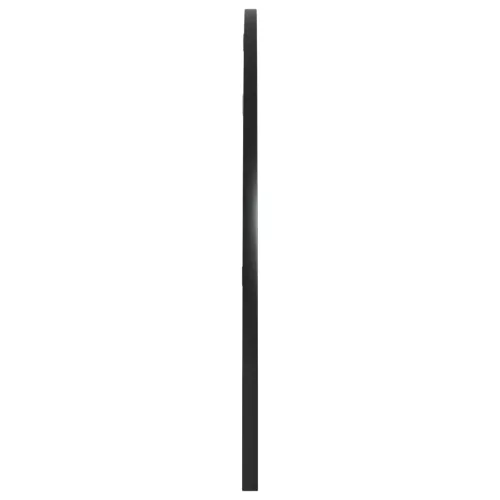 Fekete ívelt vas fali tükör 100 x 50 cm