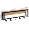 Tömör nyers mangófa fogas 87x10x27 cm