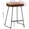 2 db sötétbarna bárszék 40x29,5x53 cm