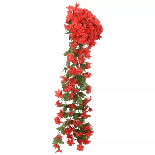3 db piros karácsonyi virágfüzér 85 cm