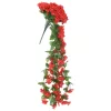 3 db piros karácsonyi virágfüzér 85 cm