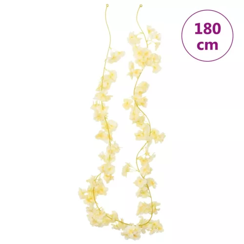 6 db pezsgőszínű karácsonyi virágfüzér 180 cm