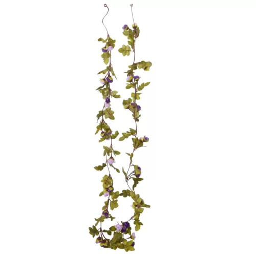 6 db világoslila karácsonyi virágfüzér 215 cm