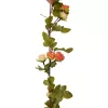 6 db naplemente-piros karácsonyi virágfüzér 215 cm