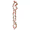 6 db piros karácsonyi virágfüzér 240 cm