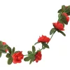 6 db piros karácsonyi virágfüzér 240 cm