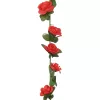6 db piros karácsonyi virágfüzér 240 cm