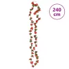 6 db piros karácsonyi virágfüzér 240 cm