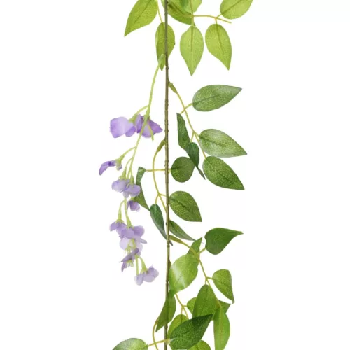 6 db lila karácsonyi virágfüzér 200 cm