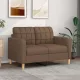 Kétszemélyes barna szövetkanapé 120 cm