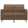 Kétszemélyes barna szövetkanapé 120 cm
