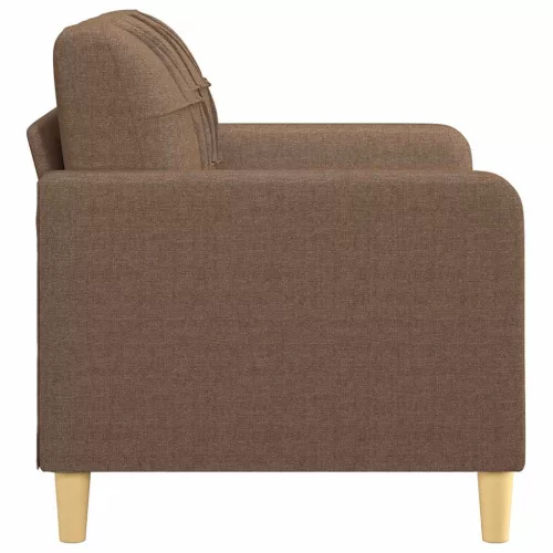 Kétszemélyes barna szövetkanapé 120 cm