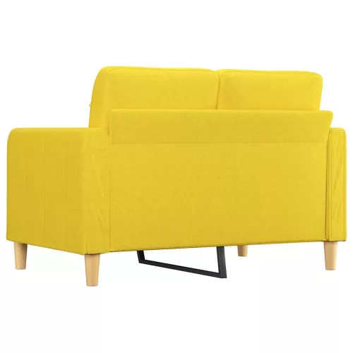 2 személyes világossárga szövet kanapé 120 cm