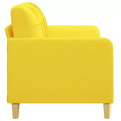 2 személyes világossárga szövet kanapé 140 cm