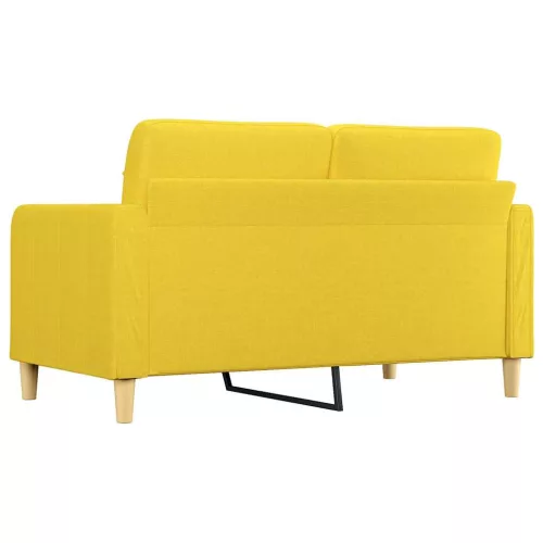 2 személyes világossárga szövet kanapé 140 cm