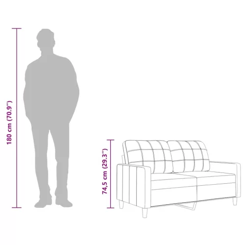 Kétszemélyes bordó szövet kanapé 140 cm