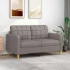 Kétszemélyes tópszínű szövet kanapé 140 cm