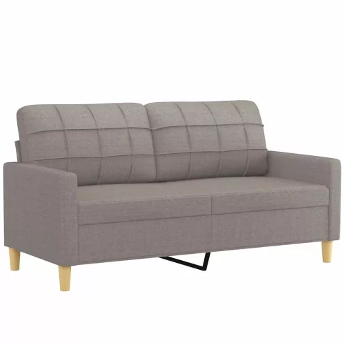 Kétszemélyes tópszínű szövet kanapé 140 cm