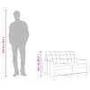 Kétszemélyes tópszínű szövet kanapé 140 cm