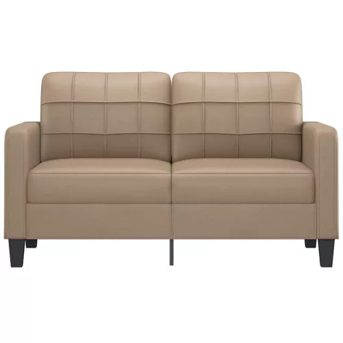 2 személyes cappuccino színű műbőr kanapé 140 cm