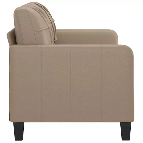 2 személyes cappuccino színű műbőr kanapé 140 cm