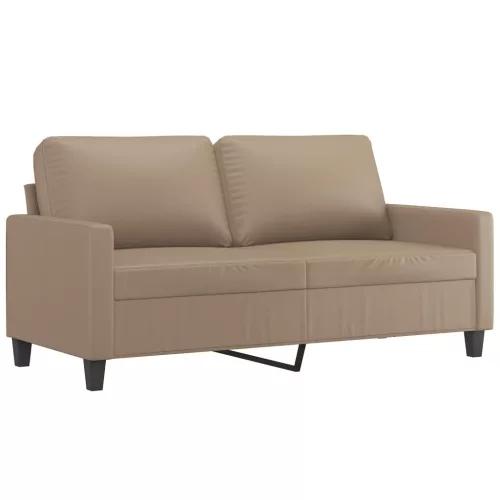 2 személyes cappuccino színű műbőr kanapé 140 cm