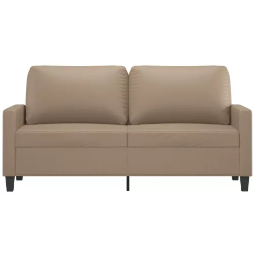 2 személyes cappuccino színű műbőr kanapé 140 cm