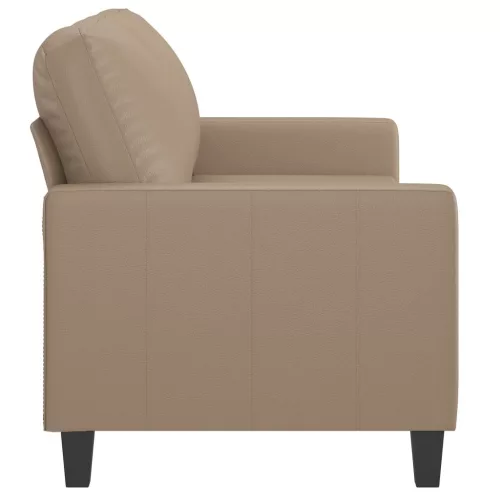 2 személyes cappuccino színű műbőr kanapé 140 cm