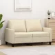 Kétszemélyes krémszínű szövetkanapé 120 cm