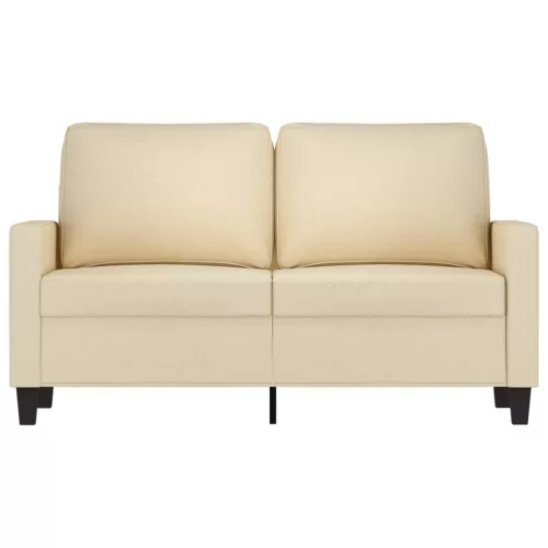 Kétszemélyes krémszínű szövetkanapé 120 cm