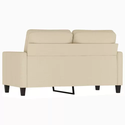 Kétszemélyes krémszínű szövetkanapé 120 cm