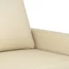 Kétszemélyes krémszínű szövetkanapé 120 cm