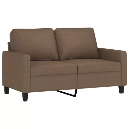 Kétszemélyes barna szövetkanapé 120 cm
