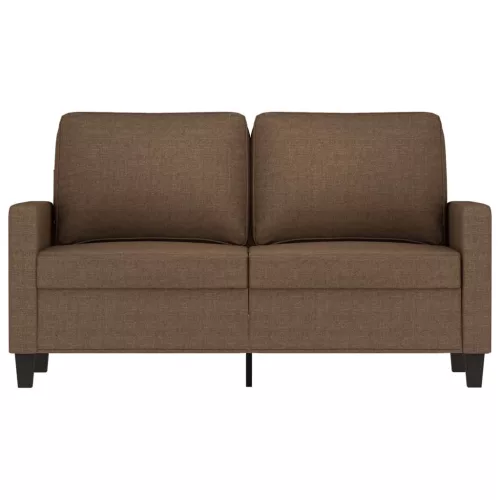 Kétszemélyes barna szövetkanapé 120 cm