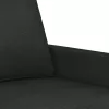 Kétszemélyes fekete szövetkanapé 120 cm