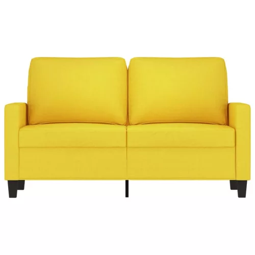 2 személyes világossárga szövet kanapé 120 cm