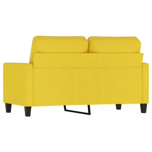 2 személyes világossárga szövet kanapé 120 cm